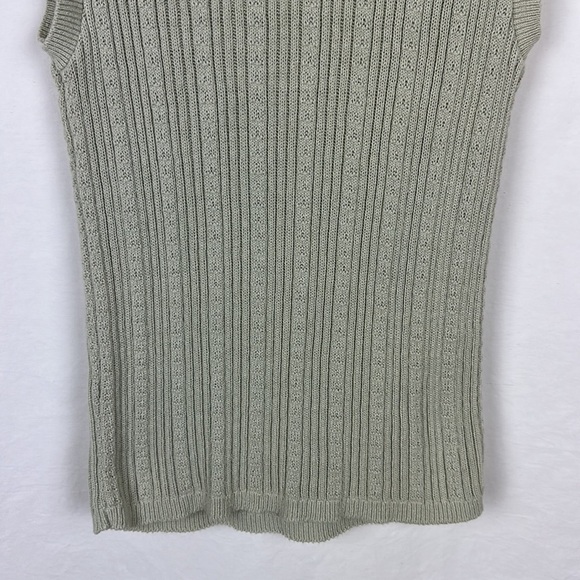L.C.B.B., Ltd. seafoam green sleeveless mock turtleneck sweater tank top, size S - Picture 3 of 6